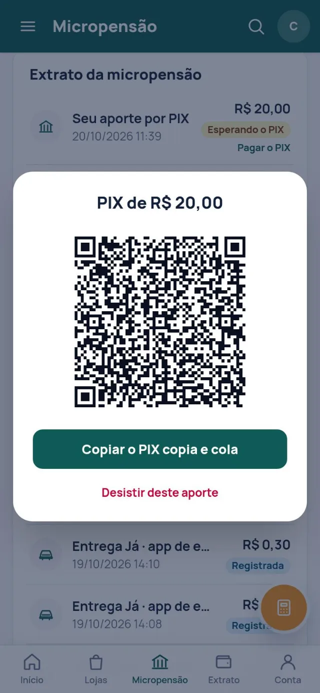 Aporte por PIX